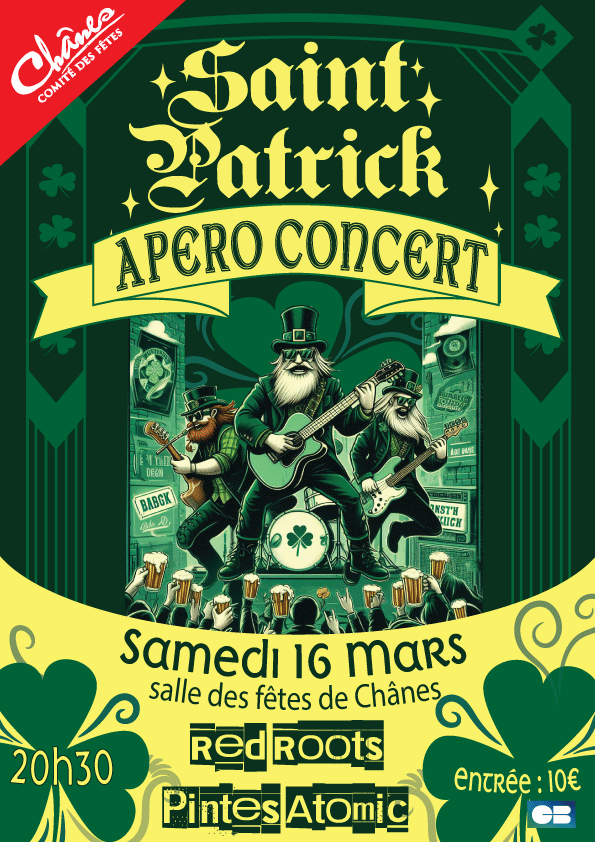 Apéro Concert le 16 mars 2024 – Pour la Saint-Patrick